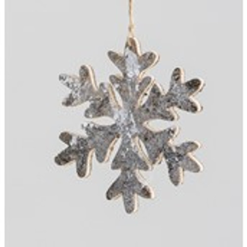 15cm Wood Snowflake Decoration