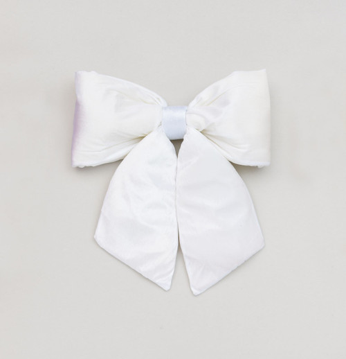 28cm Plush Bow Decoration Cream