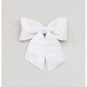 28cm Plush Bow Decoration Cream