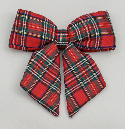 28cm Plush Bow Decoration Tartan