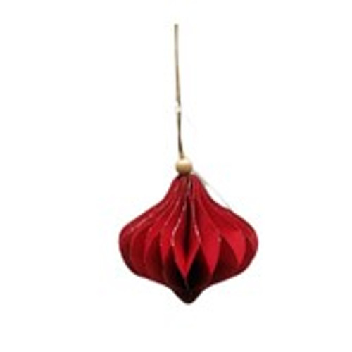 Hanging Ornament Red 11x11cm