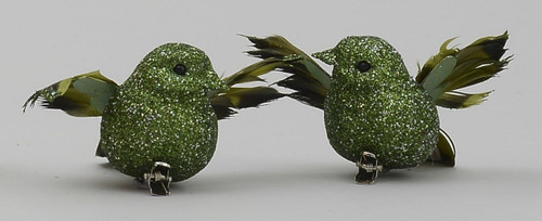 9cm Flying Bird w/Clip Green