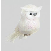 16cm Glitter Owl w/Clip