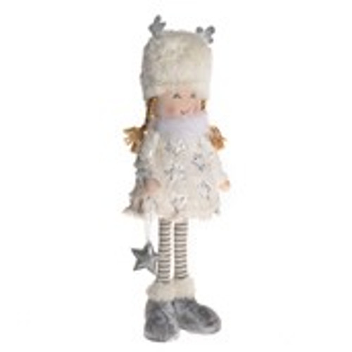 Standing Fairy White & Silver 45Cm