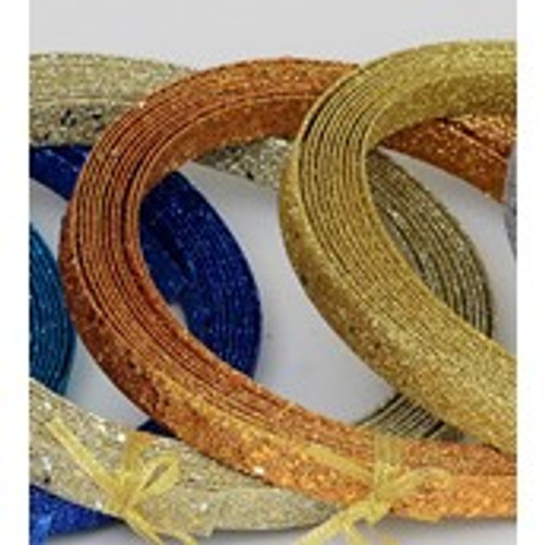 15ft Glitter Ribbon Dec Copper