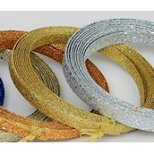 15ft Glitter Ribbon Dec Gold