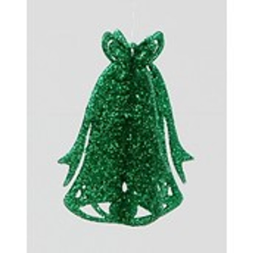 4" 3D Bell Decoration Emerald