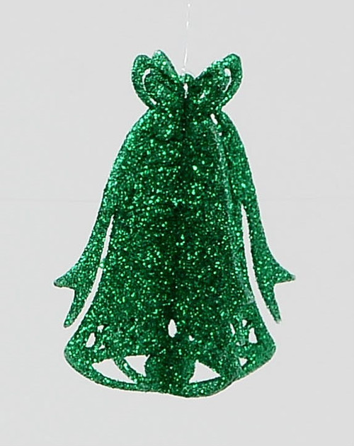 4" 3D Bell Decoration Emerald