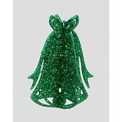 4" 3D Bell Decoration Emerald