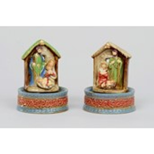 12cm Musical Nativity 2 Assorted