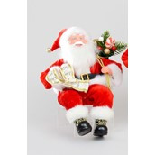 30cm Traditional Santa Sitting Red