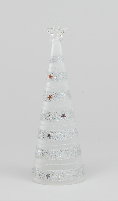 28cm Glass Tree w Light