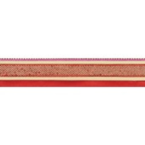 1" x 5Y Red Mesh Ribbon