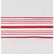 10Yx2.5" Stripe Ribbon Red/White