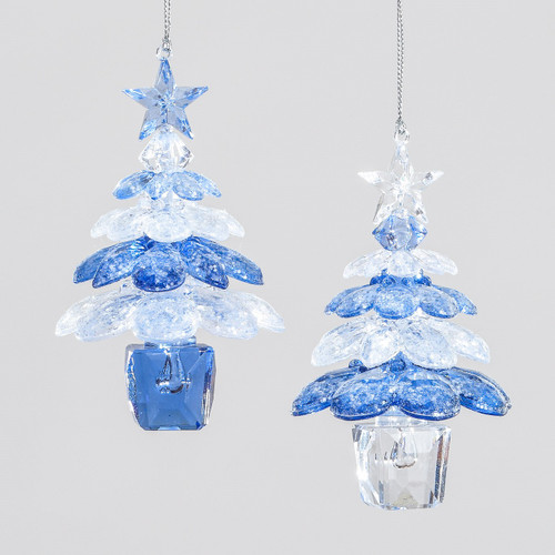 12cm Plastic Tree Decoration 2Ass