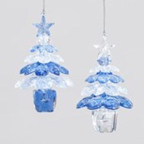 12cm Plastic Tree Decoration 2Ass 12cm Plastic Tree Decoration 2Ass