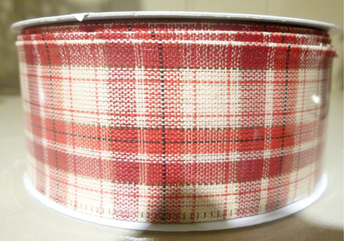 10Yx1.5" Tartan Ribbon Red