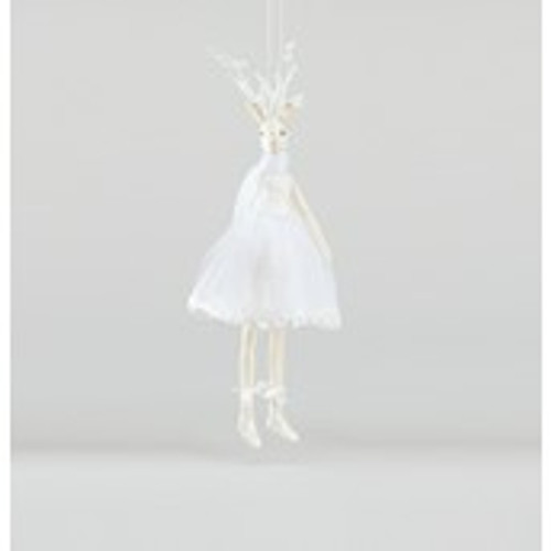 36cm Fabric Moose Ballerina Cream
