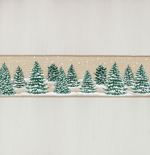 2.5"x10Y Snow Tree Ribbon