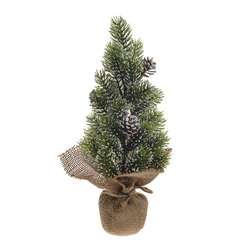 Pine Needle & Pinecone Snowy Tree 35.5Cm