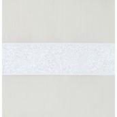 2.5"x10Y Glitter Ribbon White