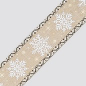 2.5" x 10Y Snowflake Ribbon