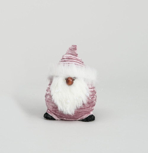 21cm Fabric Santa Ornament Pink