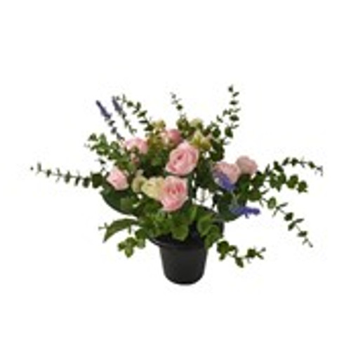 Essential Country Style Remembrance Grave Pot - Pink