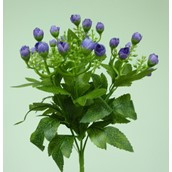 38cm Mini Bud Bush Purple