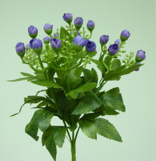 38cm Mini Bud Bush Purple