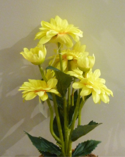 34cm Gerbera Bush Yellow