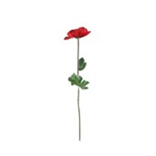 42cm Single Poppy Red