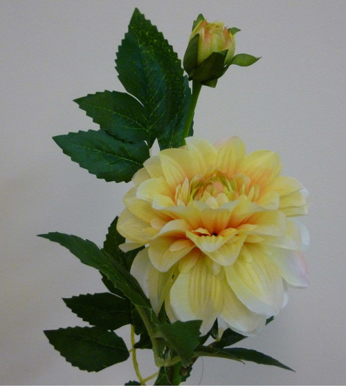 64cm Dahlia Spray Yellow