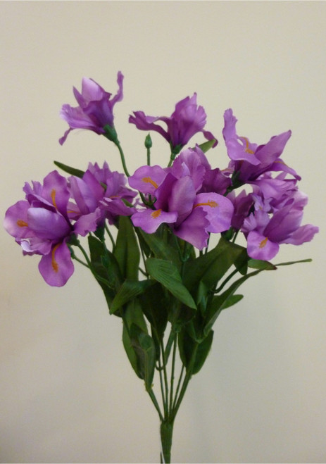 43cm Iris Bush Lavender