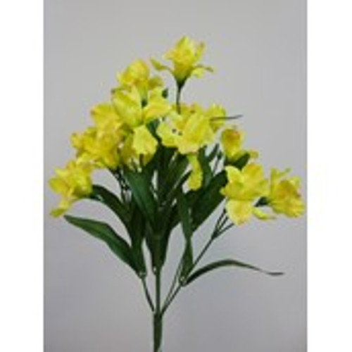 43cm Iris Bush x8 Yellow
