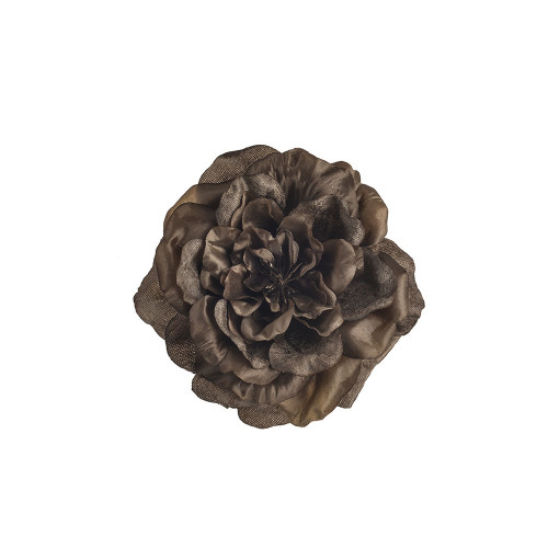 Rose With Clip Gold 15Cm