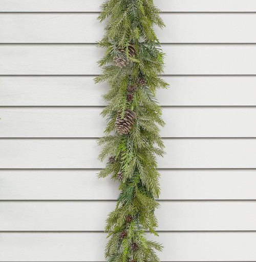 188cm Frosted Pine/Cone Garland