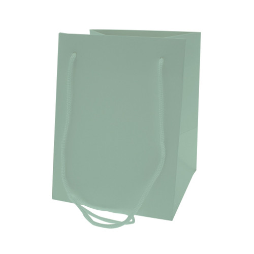 Hand Tie Bag 19 x 25cm- Pearlised Willow Green