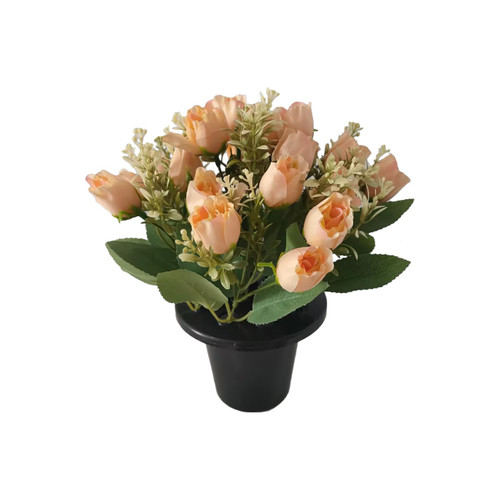 Essential Rose Mix Remembrance Grave Pot - Cream