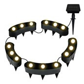 Solar Flower Warm White LED Pot Lights. 9x2x4.5cm 8 Functions