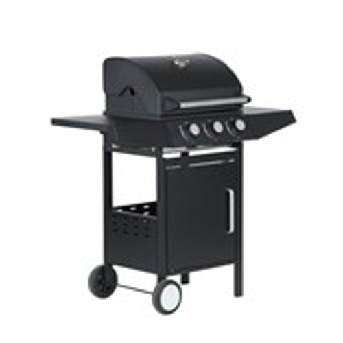 3 Burner Gas BBQ Black