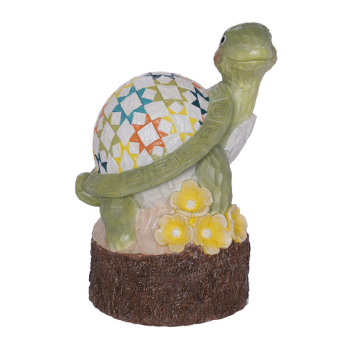 Resin Turtle on a base with patterned shell 27.5cm