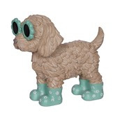 Resin Standing cockapoo with Flower Glasses and Boots 25cm