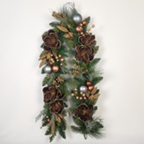 180cm Magnolia Decorated Garland