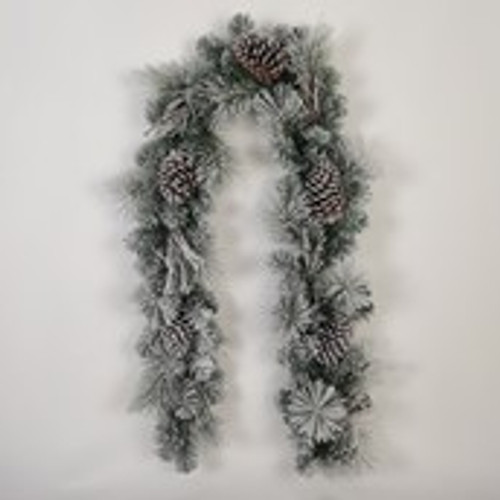180cm Frosted Pine/Cone Garland