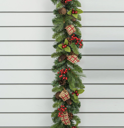 180cm Ribbon/Berry/Cone Garland