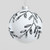 8cm Glass Leaf Pattern Ball 