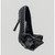 10cm Shoe/Bow Decoration Black