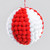 12cm Fabric PomPom Ball Dec R/W