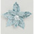 17cm Velvet Poinsettia w/Gem Aqua